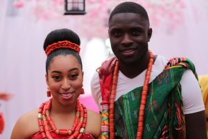 Sharon Oyakhilome and Phillip Frimpong at the wedding 