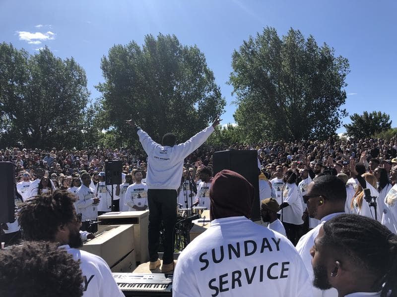 Kanyes Sunday service In Wyoming