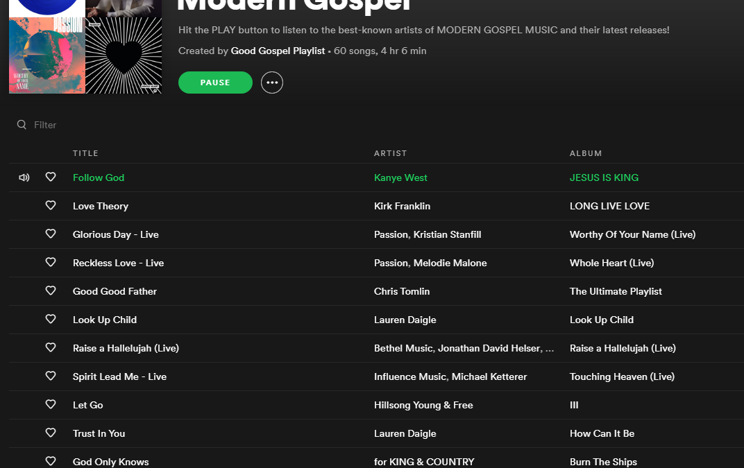 Dive into our “Modern Gospel” playlist