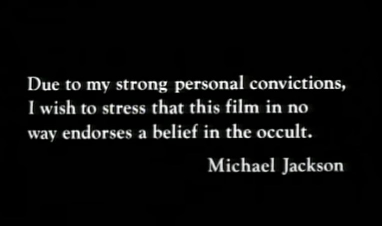 Thriller disclaimer